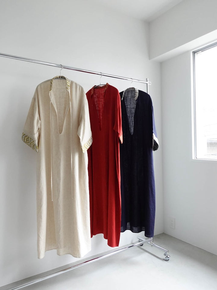 Slit Neck Kaftan Dress