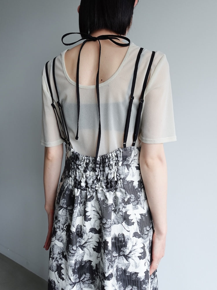 Design Strap Jacquard Dress｜デザインストラップジャガードドレス