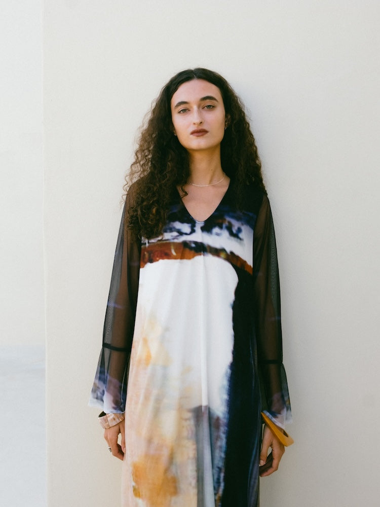 ワンピース Marte Sahara Nature Print Layered Dress Nature Print