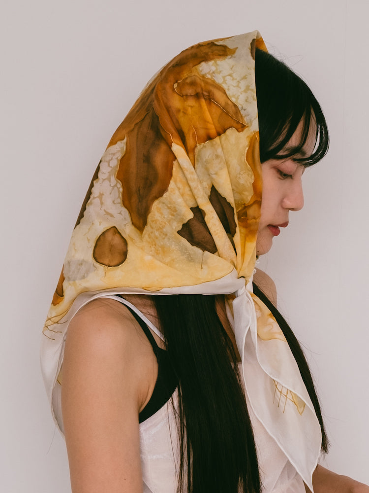 Vintage Scarf / Fall Leaves