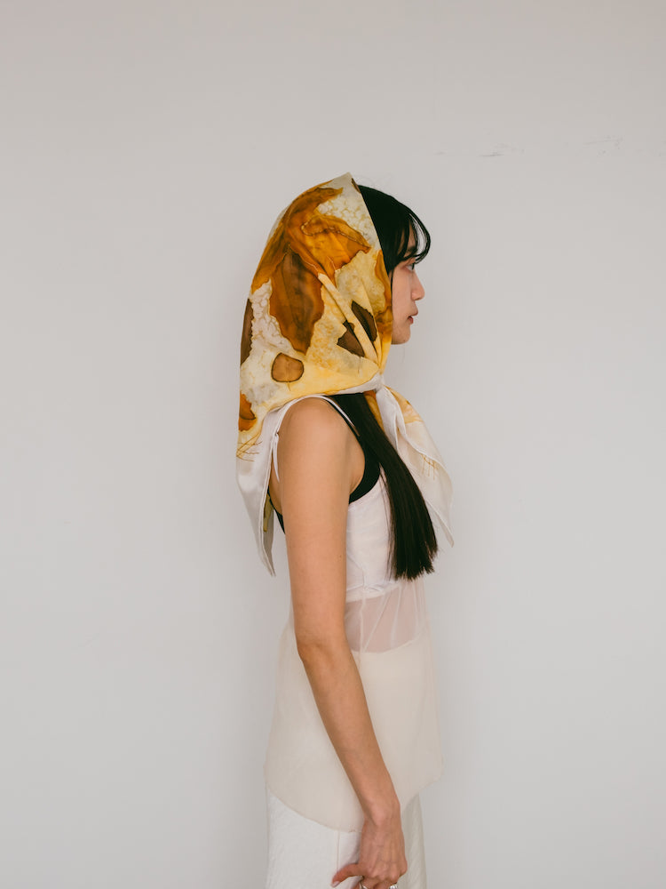 Vintage Scarf / Fall Leaves