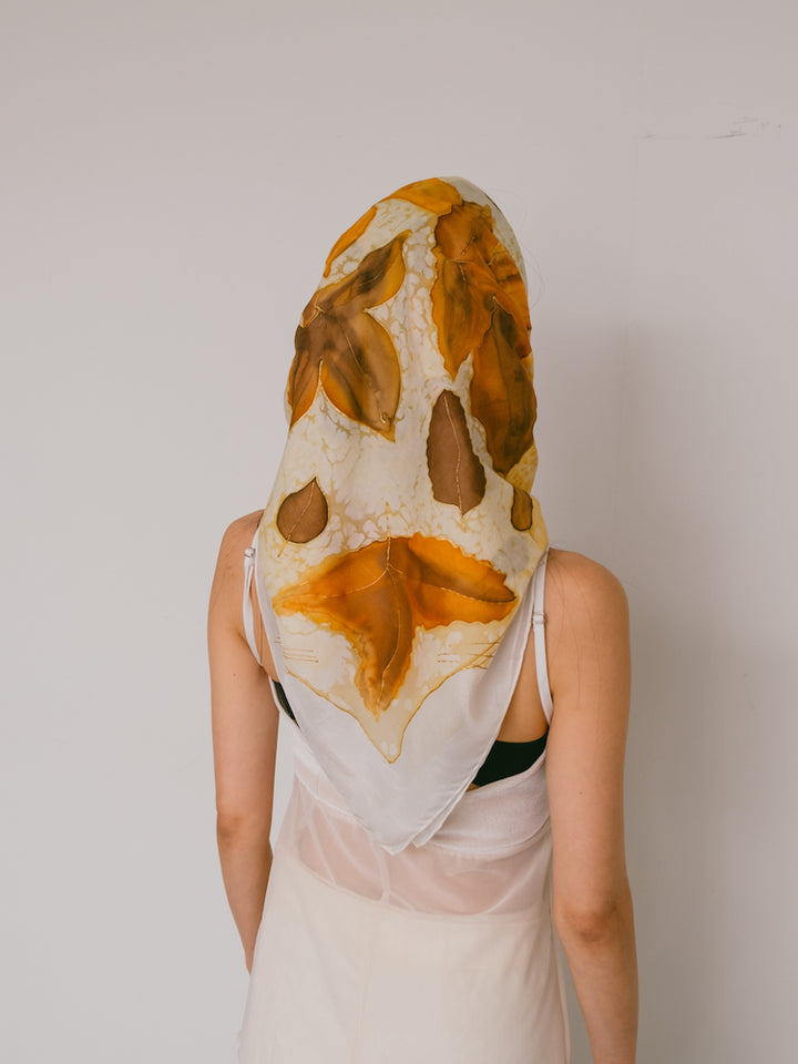 Vintage Scarf / Fall Leaves