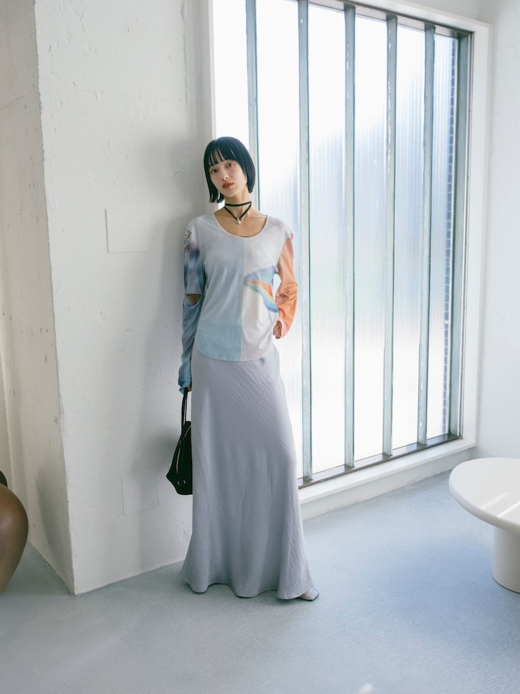 2way Sleeve Art Print Top｜2wayアート柄トップス – MARTE