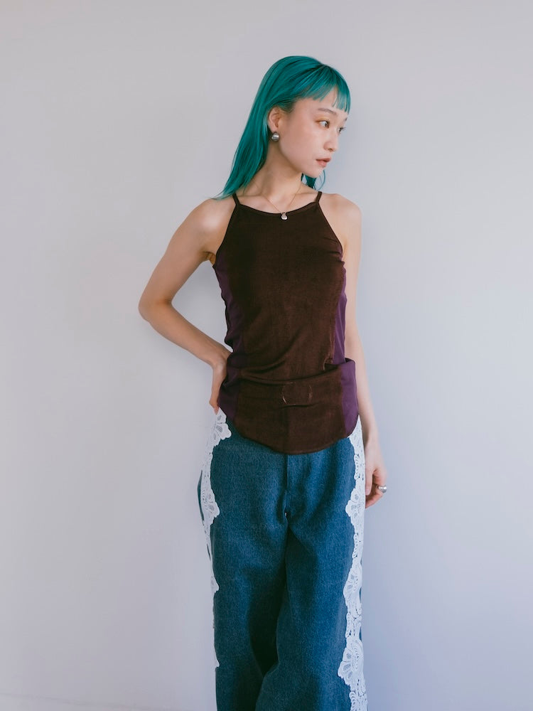 Side Lace Wide Denim｜サイドレースワイドデニムパンツ – MARTE