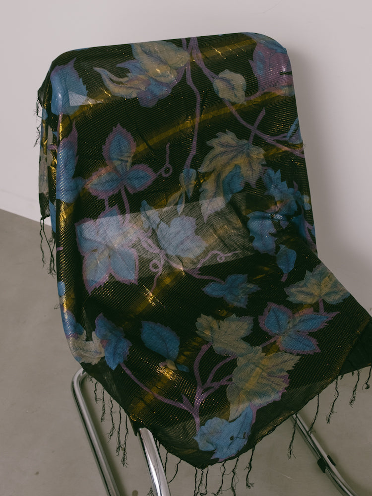 Vintage Scarf / Night Botanicals