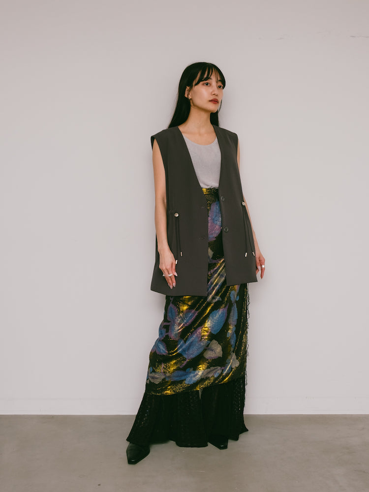 Vintage Scarf / Night Botanicals