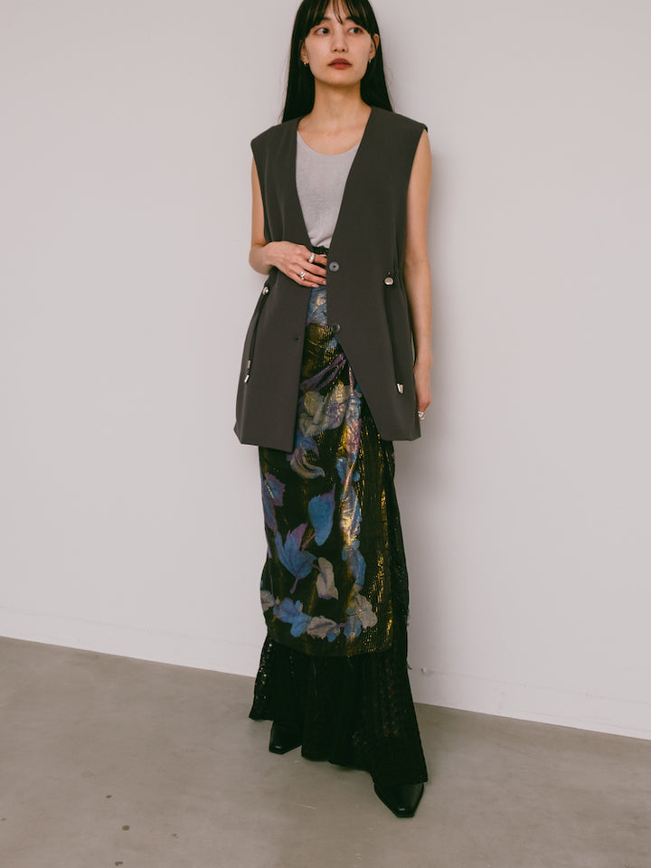 Vintage Scarf / Night Botanicals