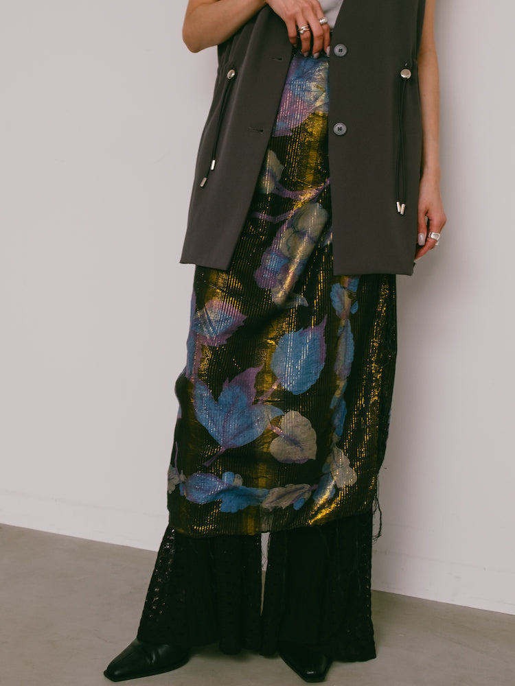 Vintage Scarf / Night Botanicals