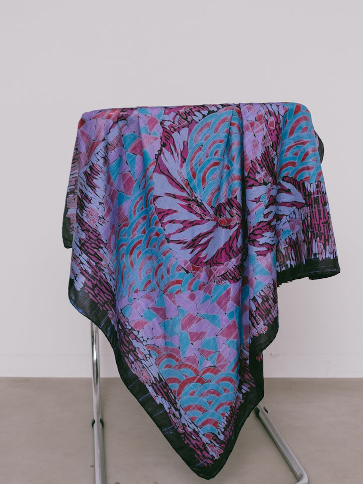 Vintage Scarf / Blue Psychedelic