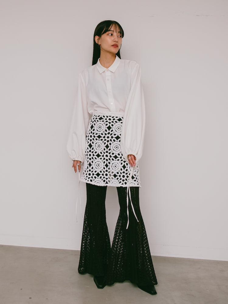Upcycle Lace Apron / White3