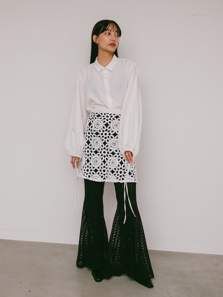 Upcycle Lace Apron / White3