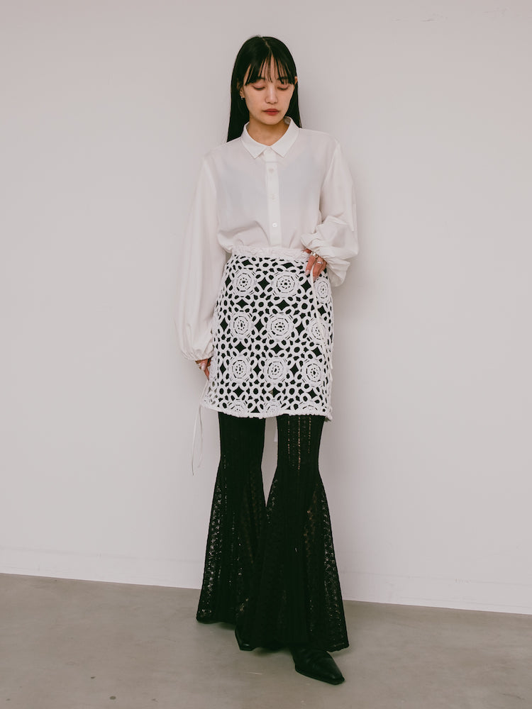 Upcycle Lace Apron / White3