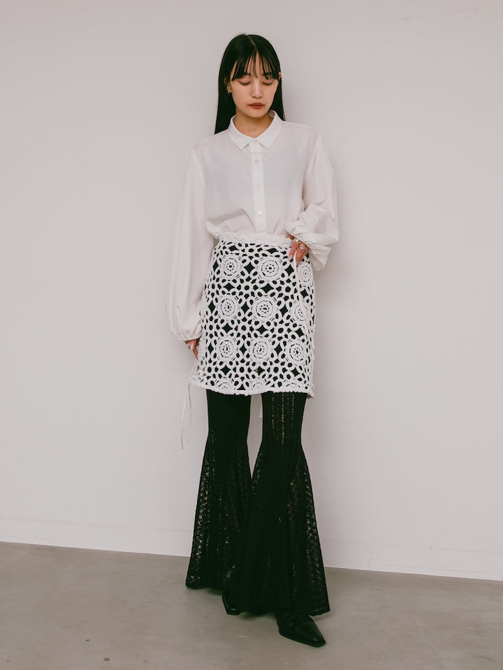 Upcycle Lace Apron / White3