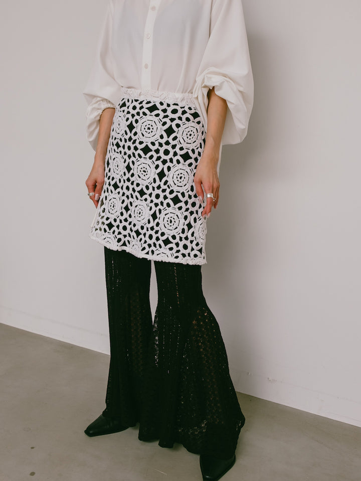 Upcycle Lace Apron / White3