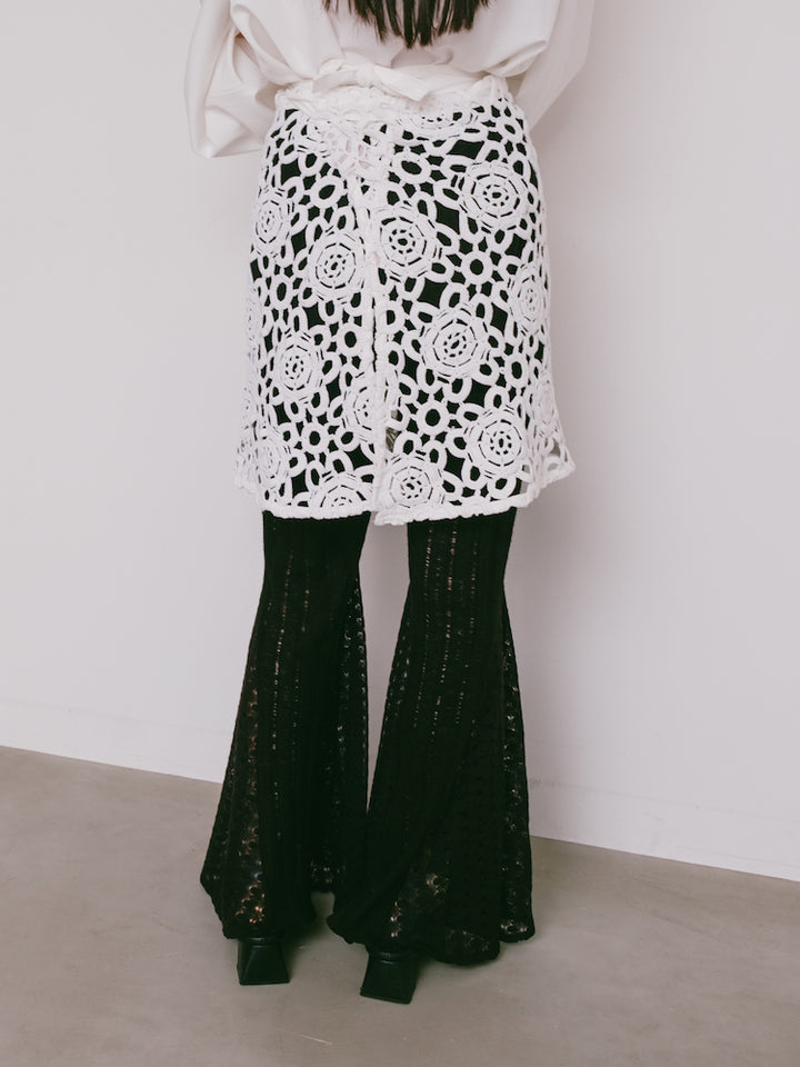 Upcycle Lace Apron / White3