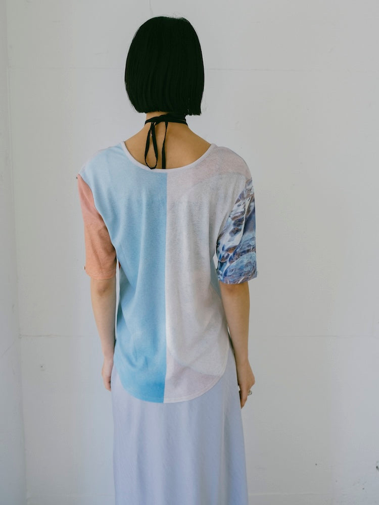 2way Sleeve Art Print Top｜2wayアート柄トップス – MARTE