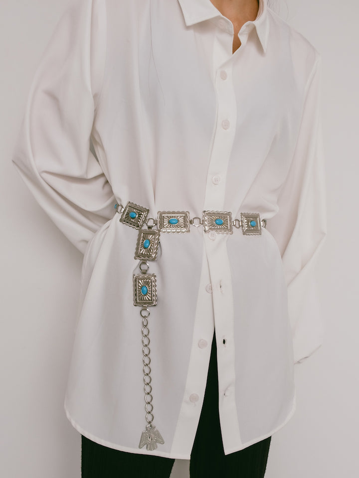 Vintage Concho Belt / Turquoise