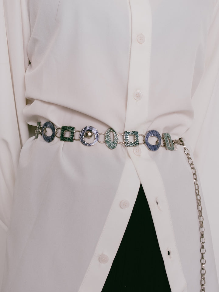 Vintage Chain Belt / Ocean