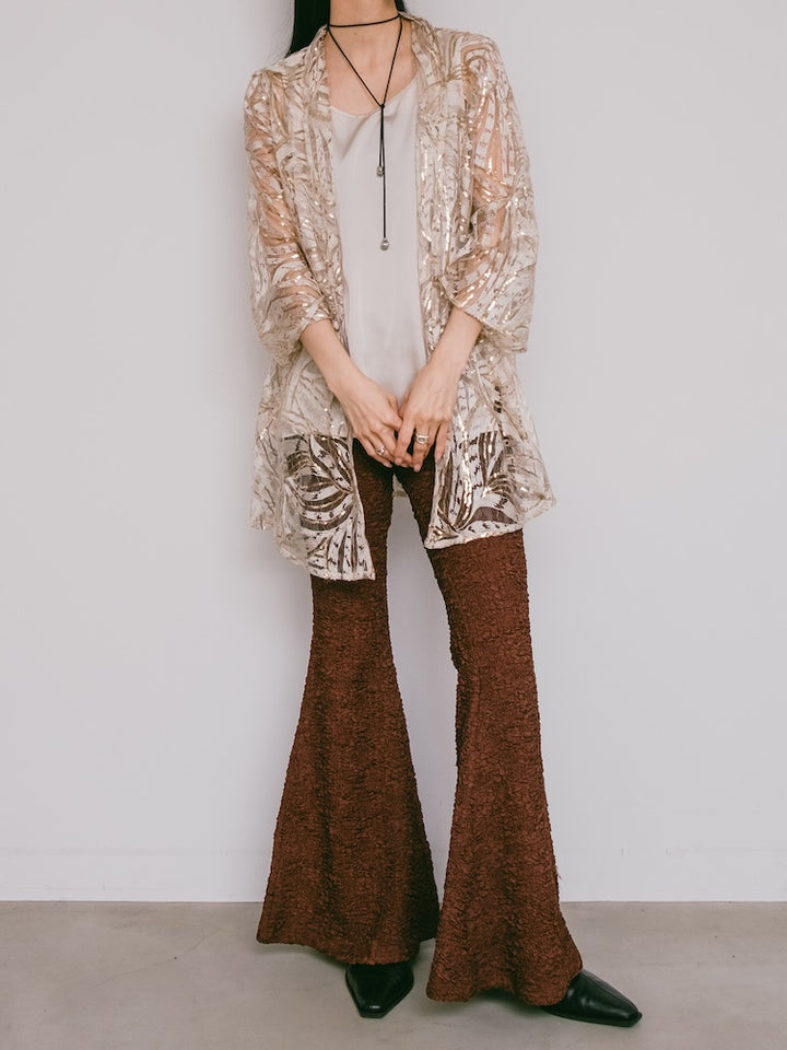 80-90s Sequins Champagne Gown