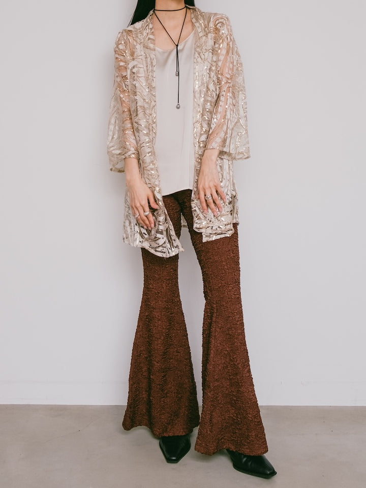80-90s Sequins Champagne Gown