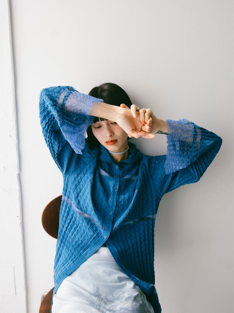 Sheer Hoodie Cardigan｜シアー素材フード付きカーディガン – MARTE