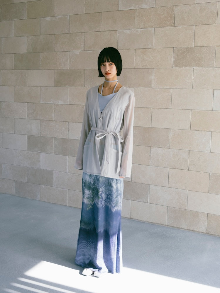 Shaped Button Sheer Jacket｜シアー素材ジャケット｜結婚式やお呼ばれ