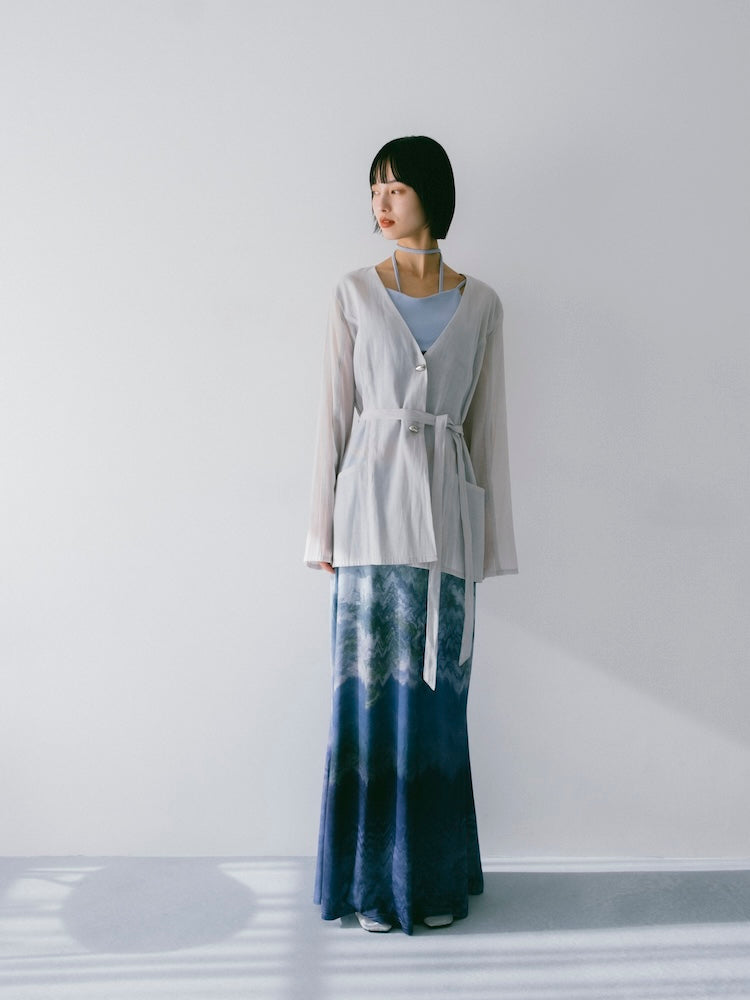 Shaped Button Sheer Jacket｜シアー素材ジャケット｜結婚式やお呼ばれ