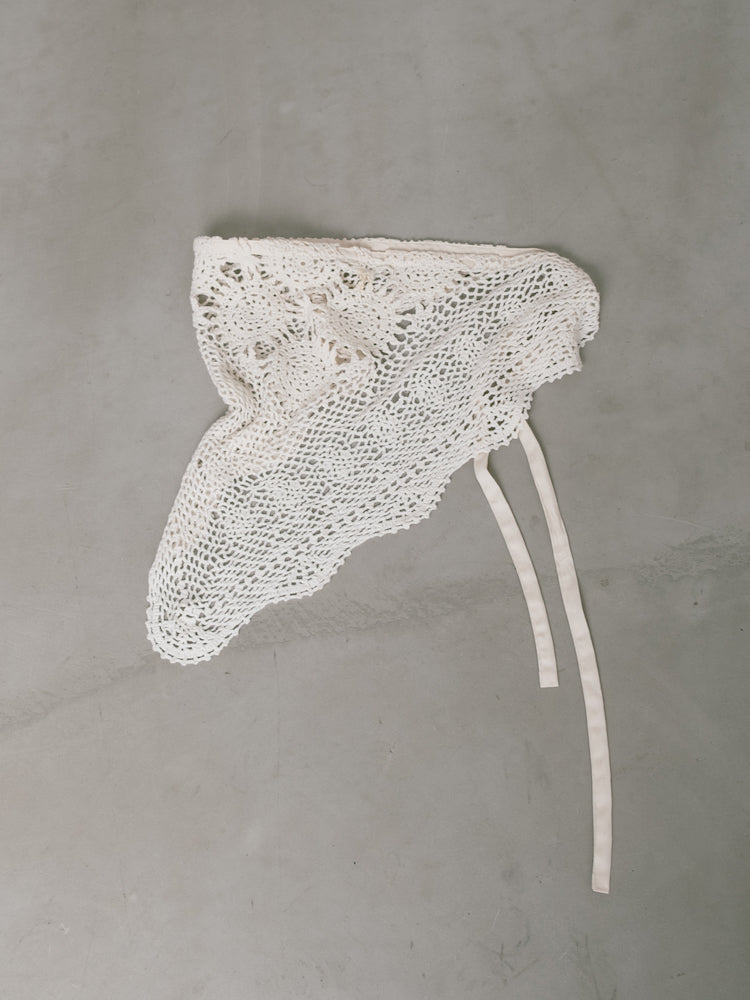 Upcycle Lace Apron / White2