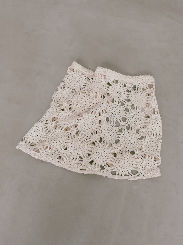 Upcycle Lace Apron / White1