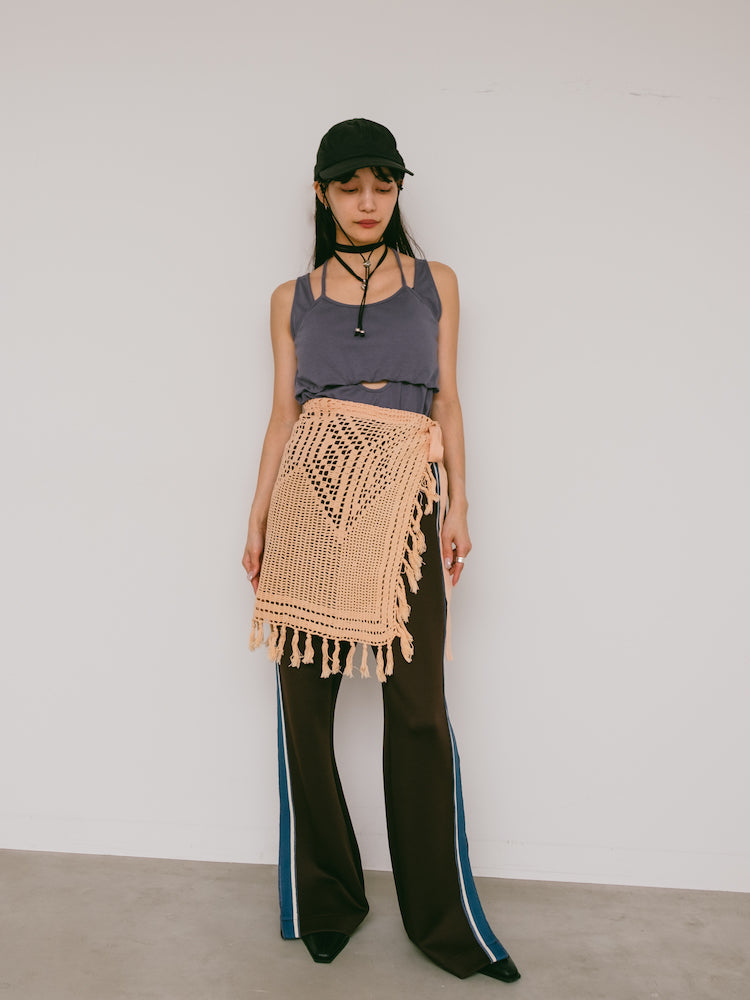 Upcycle Lace Apron / Salmon