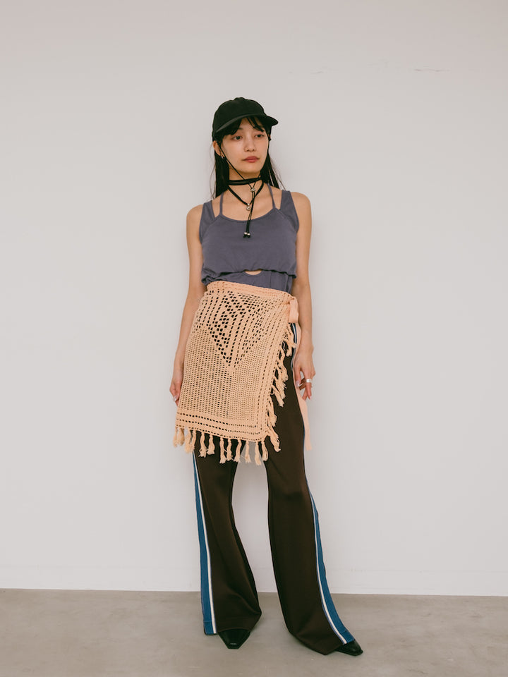 Upcycle Lace Apron / Salmon