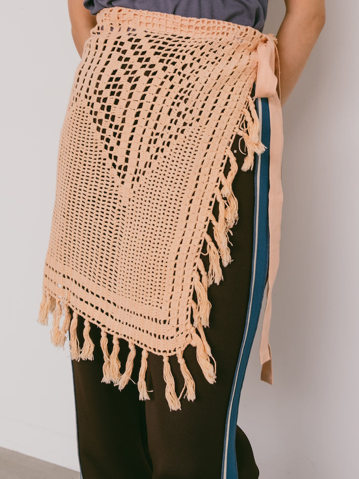 Upcycle Lace Apron / Salmon