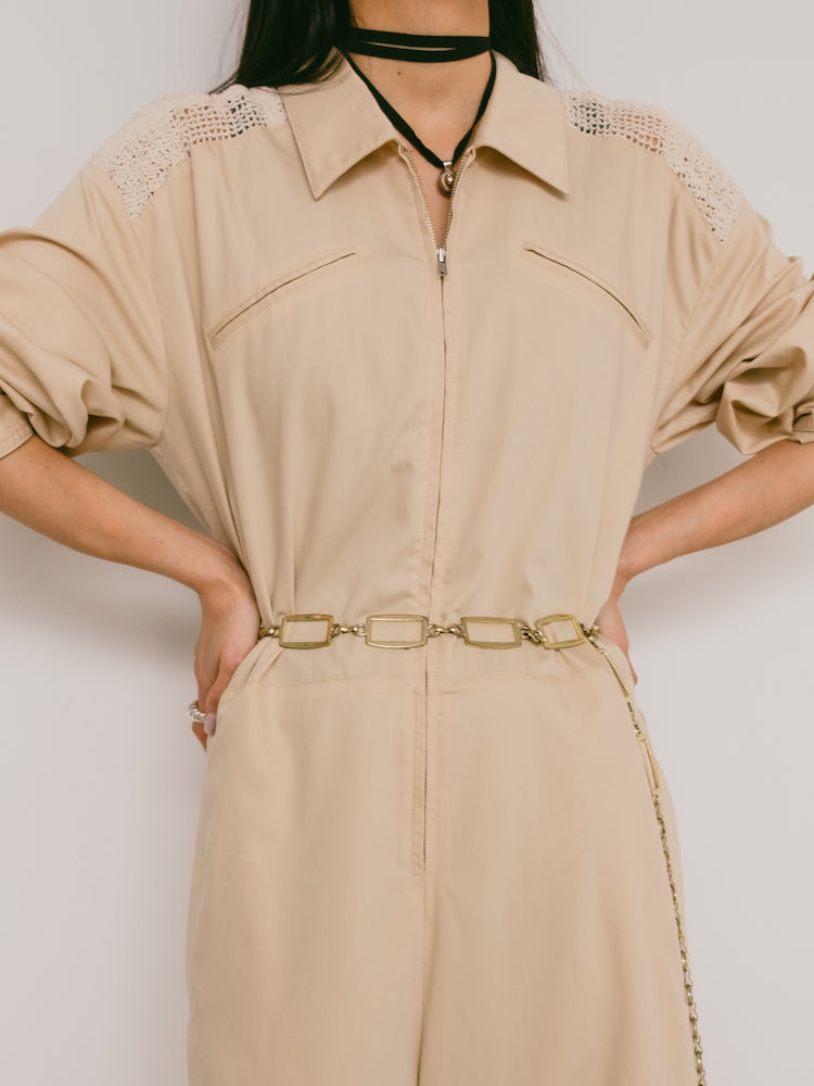Vintage Chain Belt / Gold Rectangle