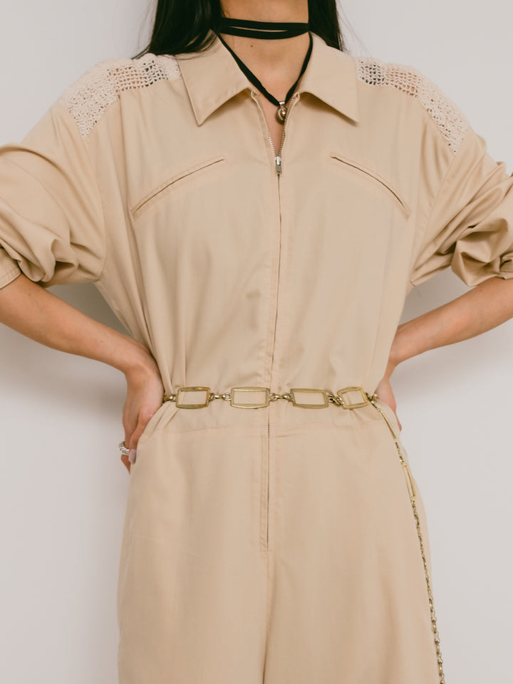 Vintage Chain Belt / Gold Rectangle