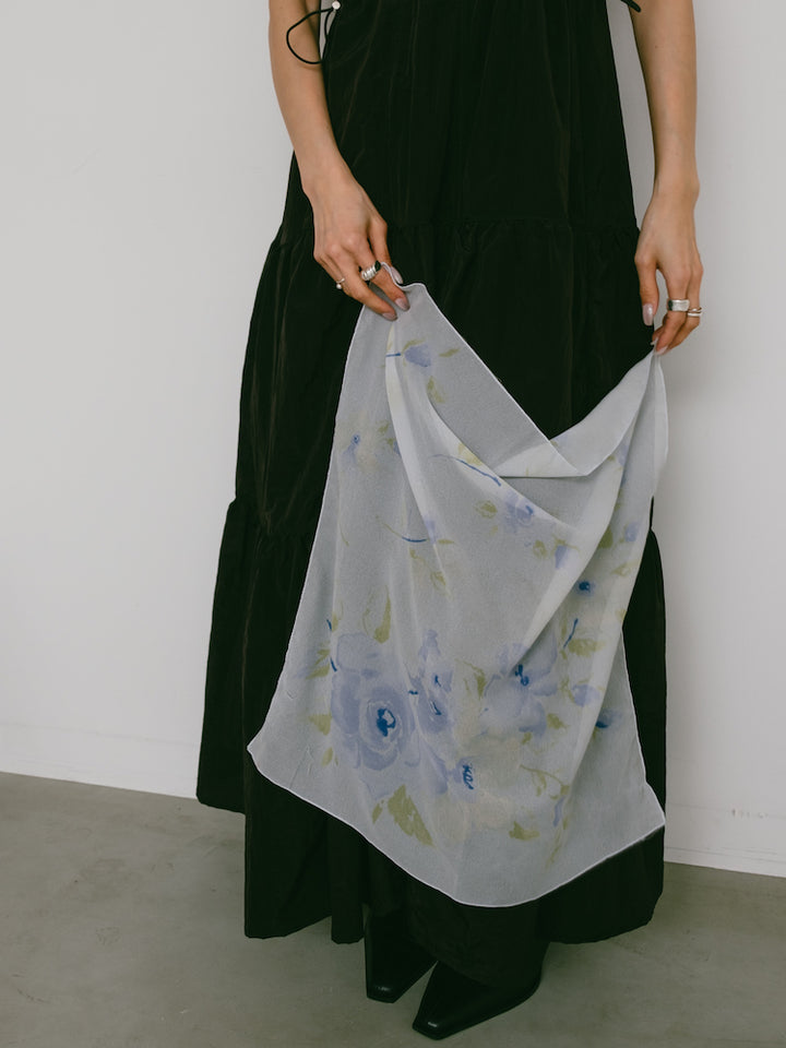Vintage Scarf / Water Rose