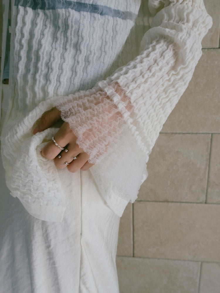 Sheer Hoodie Cardigan｜シアー素材フード付きカーディガン – MARTE