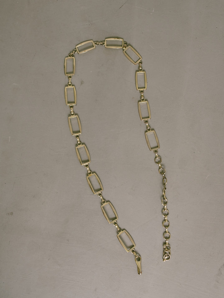 Vintage Chain Belt / Gold Rectangle