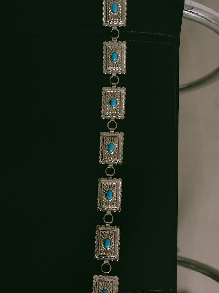 Vintage Concho Belt / Turquoise