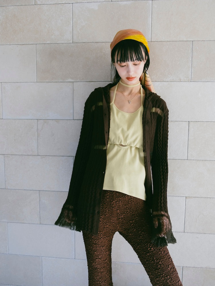 Sheer Hoodie Cardigan｜シアー素材フード付きカーディガン – MARTE