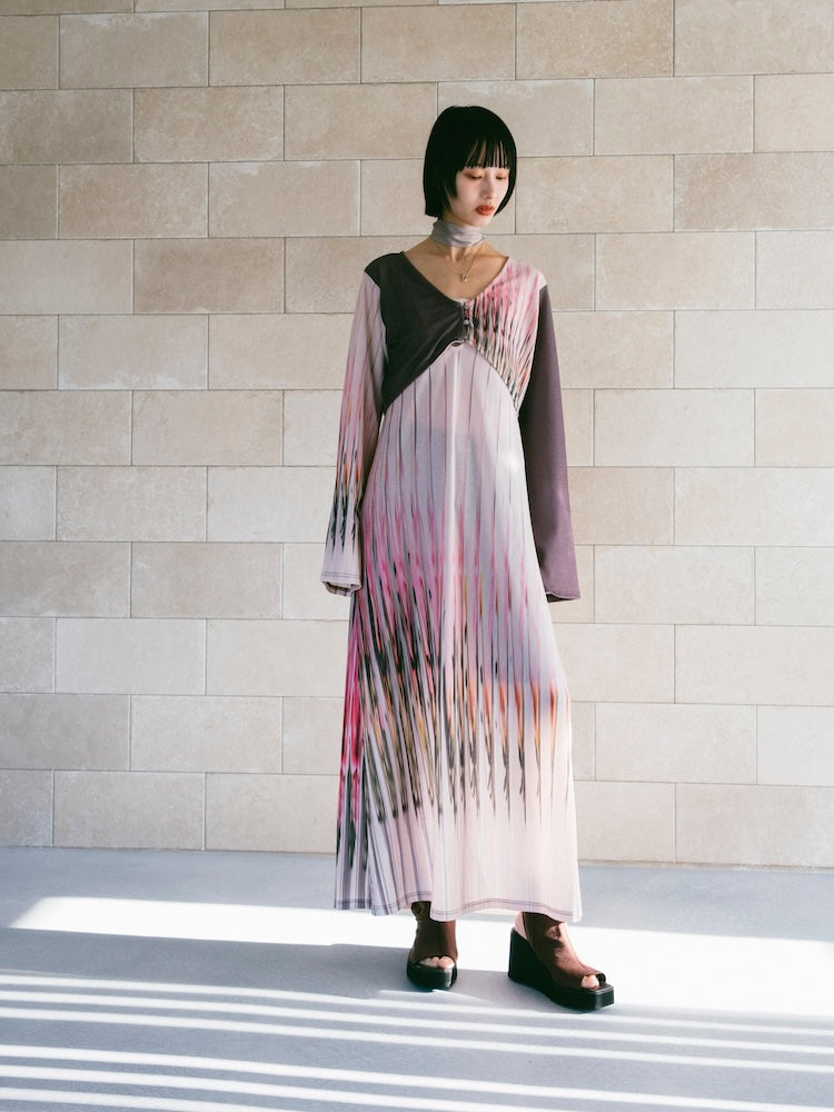 Art Line Print 2piece Dress｜アートライン柄セパレートワンピース