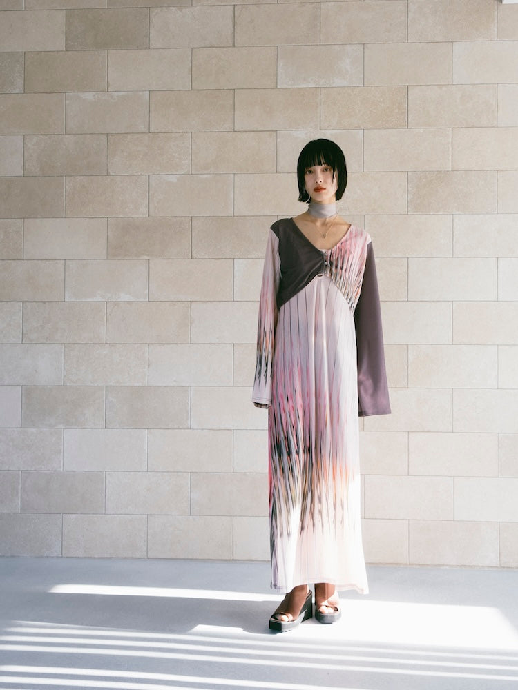 Art Line Print 2piece Dress｜アートライン柄セパレートワンピース