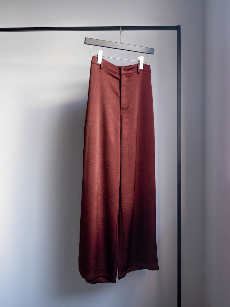 【2月下旬頃 お届け】Silky Satin Pants