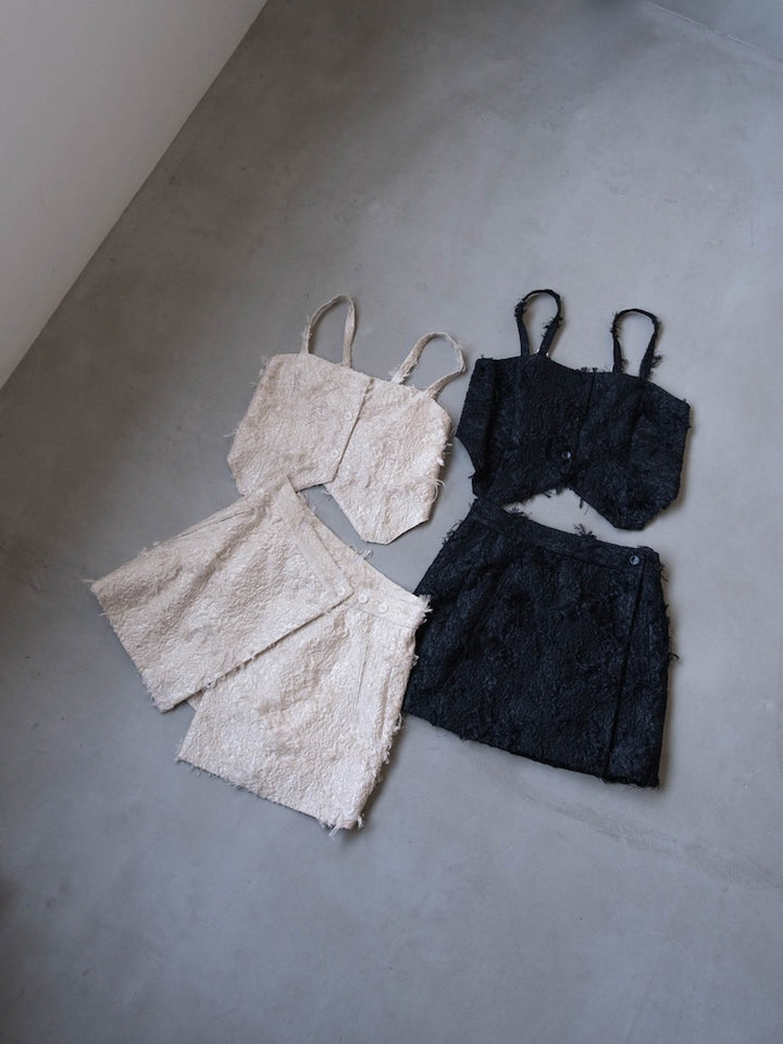 【26ss_EXB】Multiway Cut Jacquard Bustier
