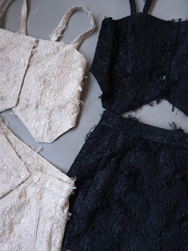 【26ss_EXB】Multiway Cut Jacquard Bustier