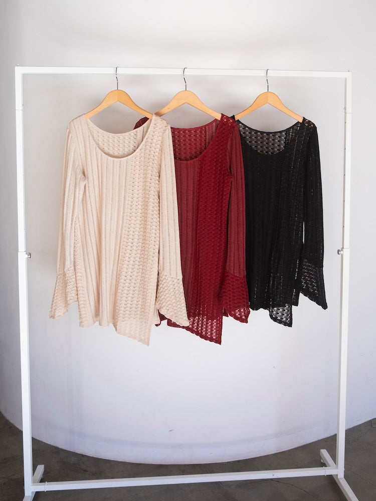 【1月21日(水) 12:00予約販売開始】Lace Paneled Long Top