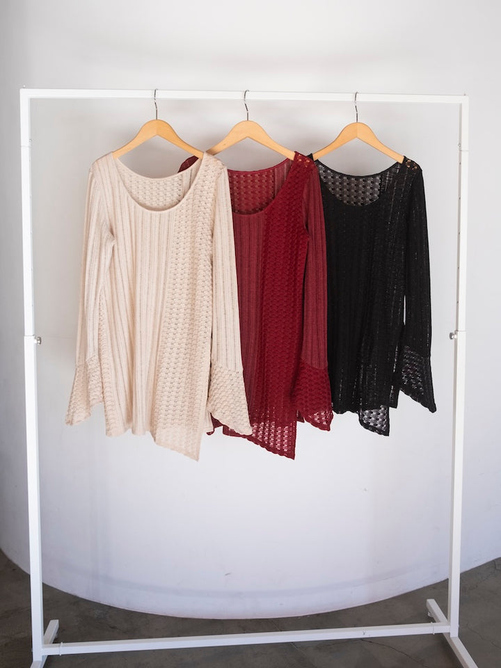 【1月21日(水) 12:00予約販売開始】Lace Paneled Long Top