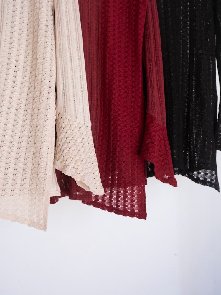 【1月21日(水) 12:00予約販売開始】Lace Paneled Long Top