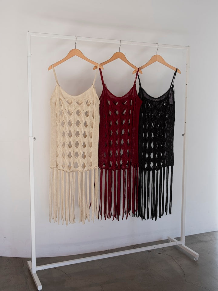 【1月21日(水) 12:00予約販売開始】Interlaced Fringe Dress