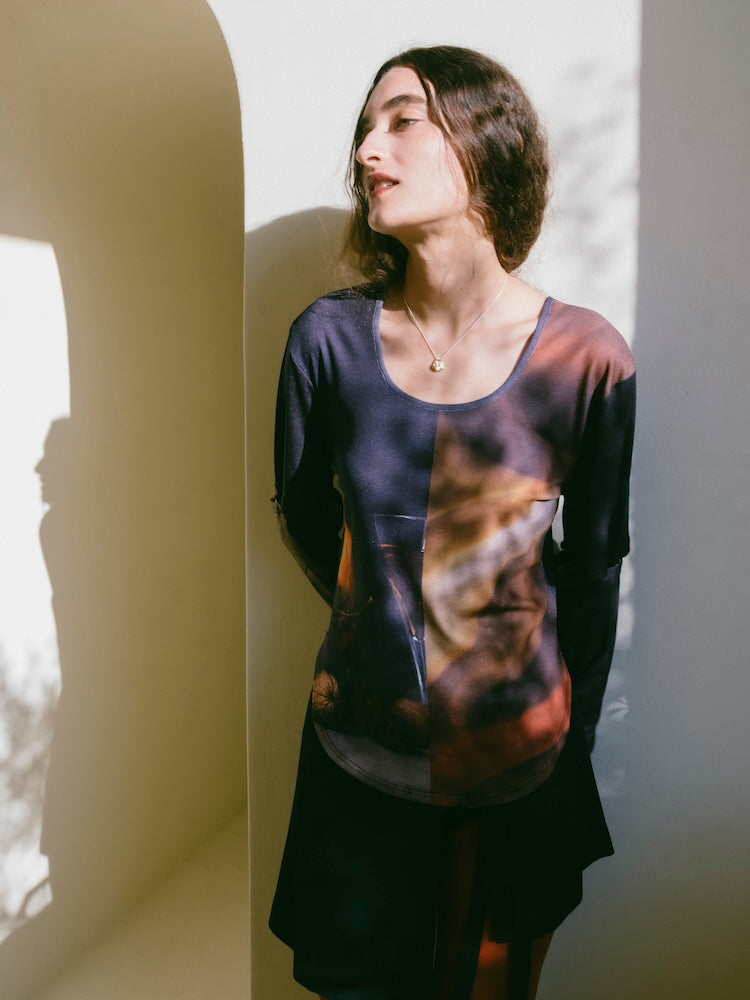 2way Sleeve Art Print Top｜2wayアート柄トップス – MARTE