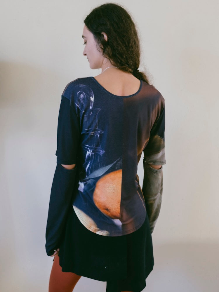 トップス SAHARA 2way Sleeve Art Print Top 2way Sleeve Art Print Top｜2wayアート柄トップス – MARTE